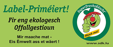 Label SuperDrecksKëscht fir Betriber